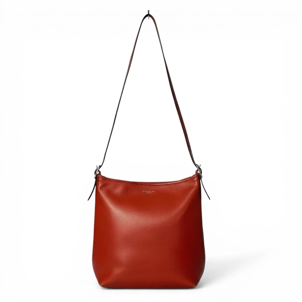 Coach Legacy Leather Hobo Shoulder Bag Burnt Red Adjustable Strap Purse
